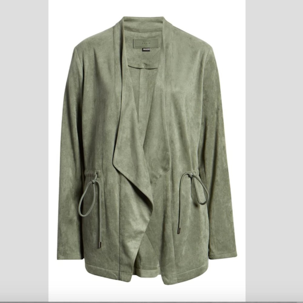 Faux Suede Drapey Jacket - Picture 5 of 7